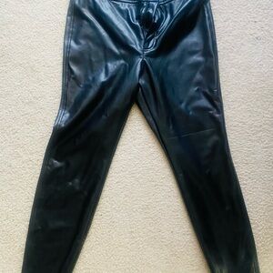 Zara High Rise Faux Leather Leggings